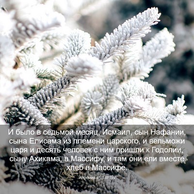 Picture 03 - Иеремия 41:1 RUSV - И было в седьмой месяц, - Bible Verse Picture