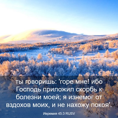 Picture 03 - Иеремия 45:3 RUSV - ты говоришь: 'горе мне! ибо - Bible Verse Picture