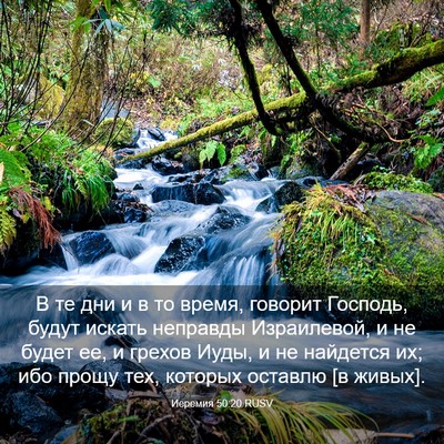 Picture 03 - Иеремия 50:20 RUSV - В те дни и в то время, - Bible Verse Picture