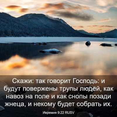Picture 03 - Иеремия 9:22 RUSV - Скажи: так говорит Господь: - Bible Verse Picture