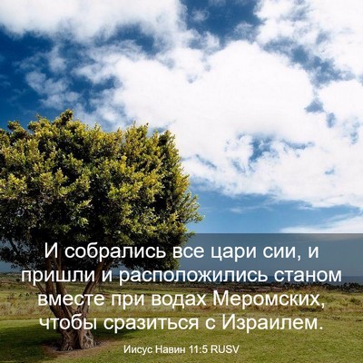 Picture 03 - Иисус Навин 11:5 RUSV - И собрались все цари сии, и - Bible Verse Picture