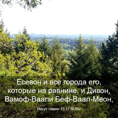 Picture 03 - Иисус Навин 13:17 RUSV - Есевон и все города его, - Bible Verse Picture