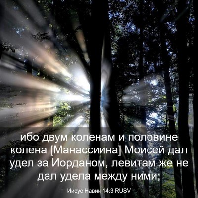 Picture 03 - Иисус Навин 14:3 RUSV - ибо двум коленам и - Bible Verse Picture