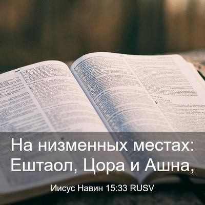 Picture 03 - Иисус Навин 15:33 RUSV - На низменных местах: - Bible Verse Picture