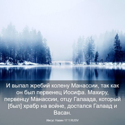 Picture 03 - Иисус Навин 17:1 RUSV - И выпал жребий колену - Bible Verse Picture
