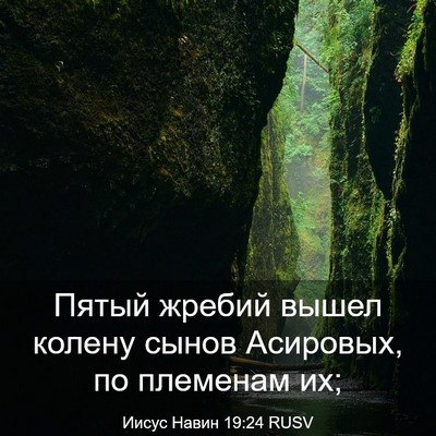 Picture 03 - Иисус Навин 19:24 RUSV - Пятый жребий вышел колену - Bible Verse Picture