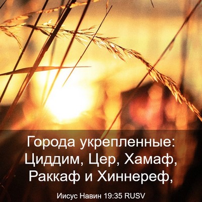 Picture 03 - Иисус Навин 19:35 RUSV - Города укрепленные: - Bible Verse Picture