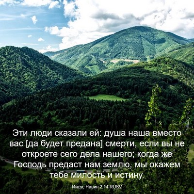 Picture 03 - Иисус Навин 2:14 RUSV - Эти люди сказали ей: душа - Bible Verse Picture