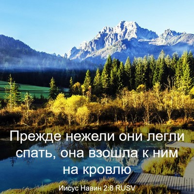 Picture 03 - Иисус Навин 2:8 RUSV - Прежде нежели они легли - Bible Verse Picture