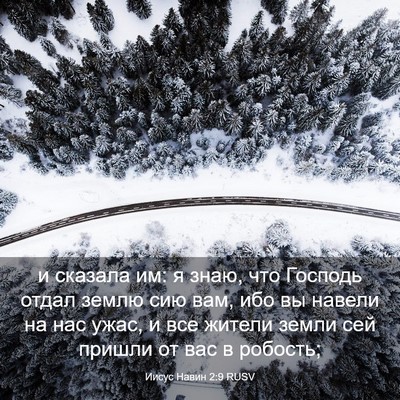 Picture 03 - Иисус Навин 2:9 RUSV - и сказала им: я знаю, что - Bible Verse Picture