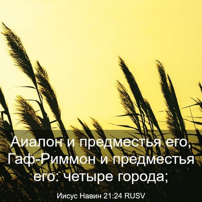 Picture 03 - Иисус Навин 21:24 RUSV - Аиалон и предместья его, - Bible Verse Picture