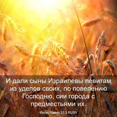 Picture 03 - Иисус Навин 21:3 RUSV - И дали сыны Израилевы - Bible Verse Picture