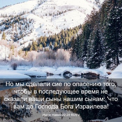 Picture 03 - Иисус Навин 22:24 RUSV - Но мы сделали сие по - Bible Verse Picture
