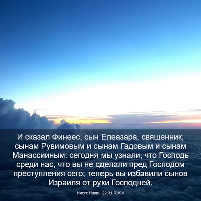 Picture 03 - Иисус Навин 22:31 RUSV - И сказал Финеес, сын - Bible Verse Picture