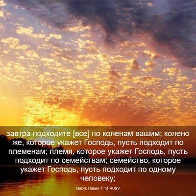 Picture 03 - Иисус Навин 7:14 RUSV - завтра подходите [все] по - Bible Verse Picture