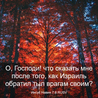 Picture 03 - Иисус Навин 7:8 RUSV - О, Господи! что сказать мне - Bible Verse Picture