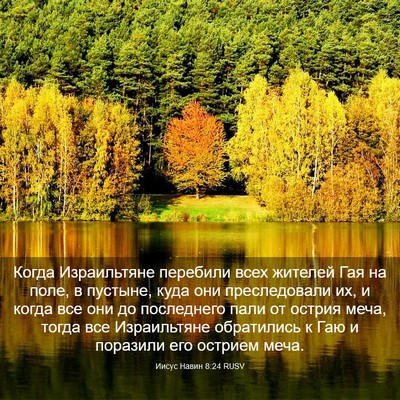 Picture 03 - Иисус Навин 8:24 RUSV - Когда Израильтяне - Bible Verse Picture