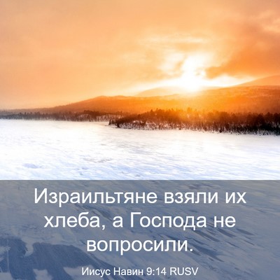 Picture 03 - Иисус Навин 9:14 RUSV - Израильтяне взяли их - Bible Verse Picture