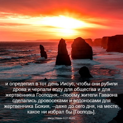 Picture 03 - Иисус Навин 9:27 RUSV - и определил в тот день - Bible Verse Picture