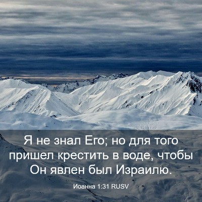 Picture 03 - Иоанна 1:31 RUSV - Я не знал Его; но для того - Bible Verse Picture