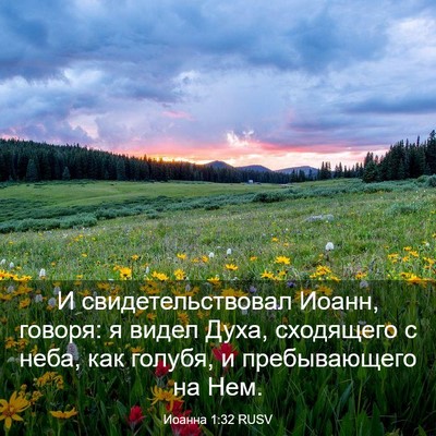 Picture 03 - Иоанна 1:32 RUSV - И свидетельствовал Иоанн, - Bible Verse Picture