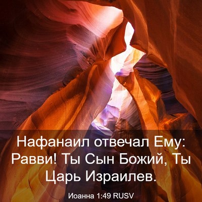 Picture 03 - Иоанна 1:49 RUSV - Нафанаил отвечал Ему: - Bible Verse Picture