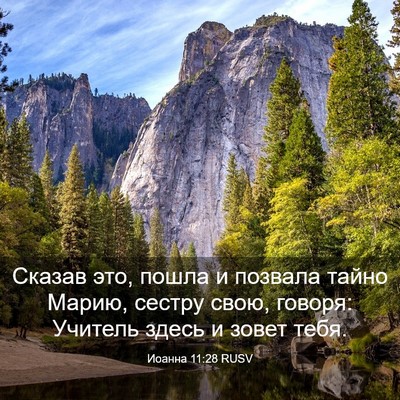 Picture 03 - Иоанна 11:28 RUSV - Сказав это, пошла и позвала - Bible Verse Picture