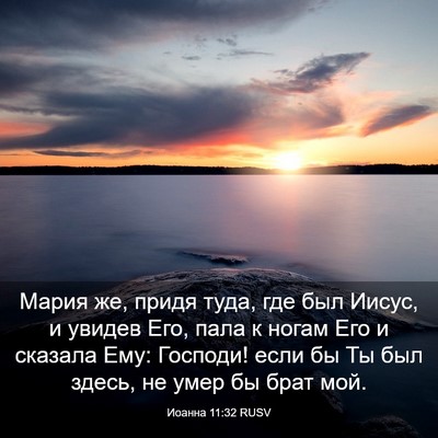 Picture 03 - Иоанна 11:32 RUSV - Мария же, придя туда, где - Bible Verse Picture