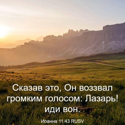 Picture 03 - Иоанна 11:43 RUSV - Сказав это, Он воззвал - Bible Verse Picture