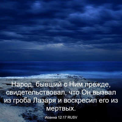 Picture 03 - Иоанна 12:17 RUSV - Народ, бывший с Ним прежде, - Bible Verse Picture