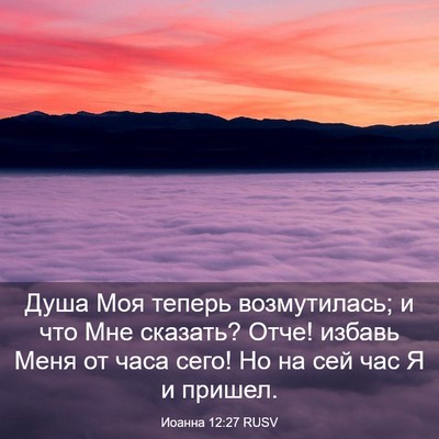 Picture 03 - Иоанна 12:27 RUSV - Душа Моя теперь - Bible Verse Picture