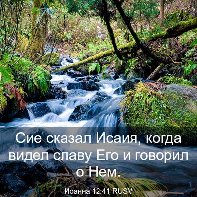 Picture 03 - Иоанна 12:41 RUSV - Сие сказал Исаия, когда - Bible Verse Picture