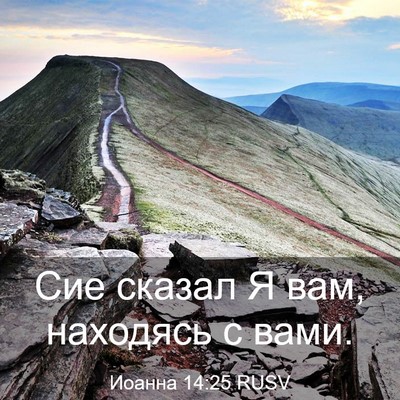 Picture 03 - Иоанна 14:25 RUSV - Сие сказал Я вам, находясь - Bible Verse Picture