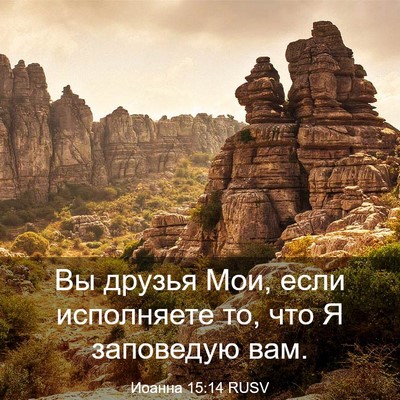 Picture 03 - Иоанна 15:14 RUSV - Вы друзья Мои, если - Bible Verse Picture