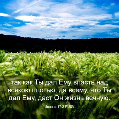 Picture 03 - Иоанна 17:2 RUSV - так как Ты дал Ему власть - Bible Verse Picture