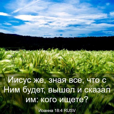 Picture 03 - Иоанна 18:4 RUSV - Иисус же, зная все, что с - Bible Verse Picture