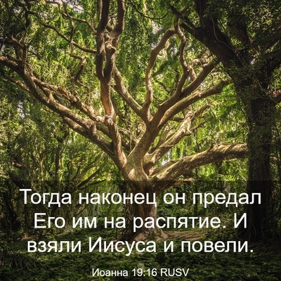 Picture 03 - Иоанна 19:16 RUSV - Тогда наконец он предал - Bible Verse Picture