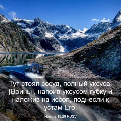 Picture 03 - Иоанна 19:29 RUSV - Тут стоял сосуд, полный - Bible Verse Picture