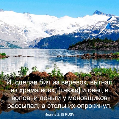 Picture 03 - Иоанна 2:15 RUSV - И, сделав бич из веревок, - Bible Verse Picture