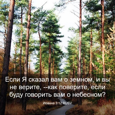 Picture 03 - Иоанна 3:12 RUSV - Если Я сказал вам о земном, - Bible Verse Picture
