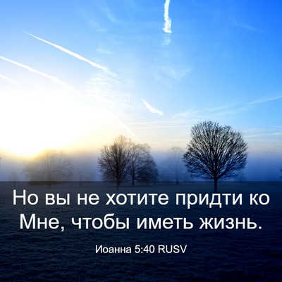 Picture 03 - Иоанна 5:40 RUSV - Но вы не хотите придти ко - Bible Verse Picture