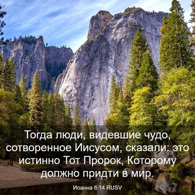 Picture 03 - Иоанна 6:14 RUSV - Тогда люди, видевшие чудо, - Bible Verse Picture