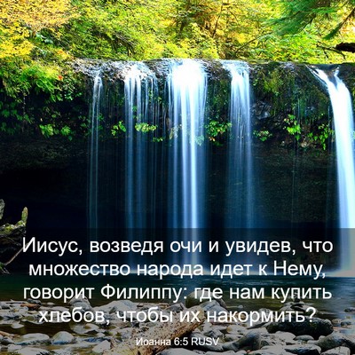 Picture 03 - Иоанна 6:5 RUSV - Иисус, возведя очи и - Bible Verse Picture