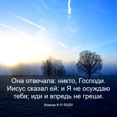 Picture 03 - Иоанна 8:11 RUSV - Она отвечала: никто, - Bible Verse Picture