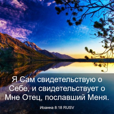 Picture 03 - Иоанна 8:18 RUSV - Я Сам свидетельствую о - Bible Verse Picture