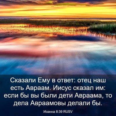Picture 03 - Иоанна 8:39 RUSV - Сказали Ему в ответ: отец - Bible Verse Picture