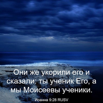 Picture 03 - Иоанна 9:28 RUSV - Они же укорили его и - Bible Verse Picture