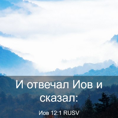 Picture 03 - Иов 12:1 RUSV - И отвечал Иов и - Bible Verse Picture