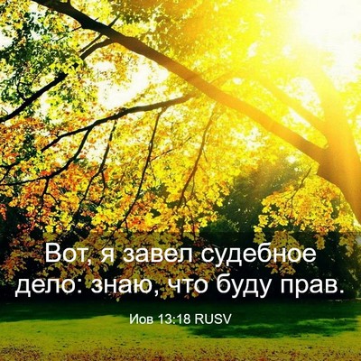 Picture 03 - Иов 13:18 RUSV - Вот, я завел судебное дело: - Bible Verse Picture