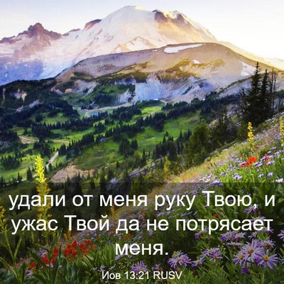 Picture 03 - Иов 13:21 RUSV - удали от меня руку Твою, и - Bible Verse Picture